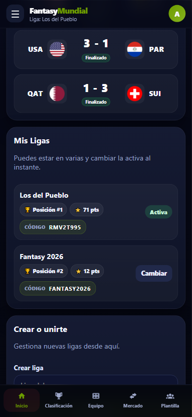 Sustituir por captura de creación o unión a liga